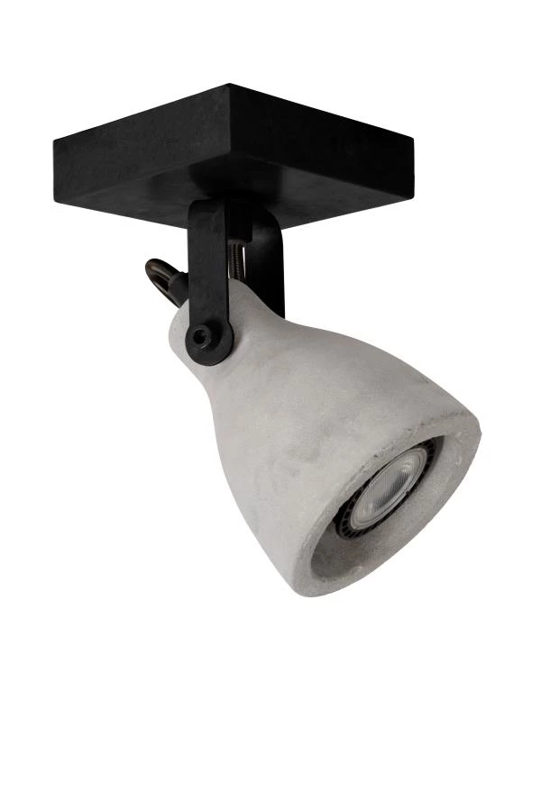 Lucide CONCRI-LED - Plafondspot - Ø 9 cm - LED Dimb. - GU10 - 1x5W 3000K - Zwart - uit